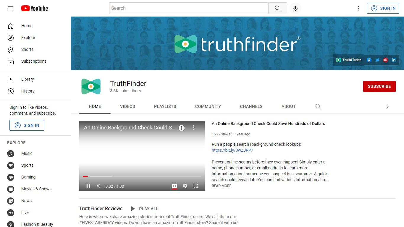 TruthFinder - YouTube