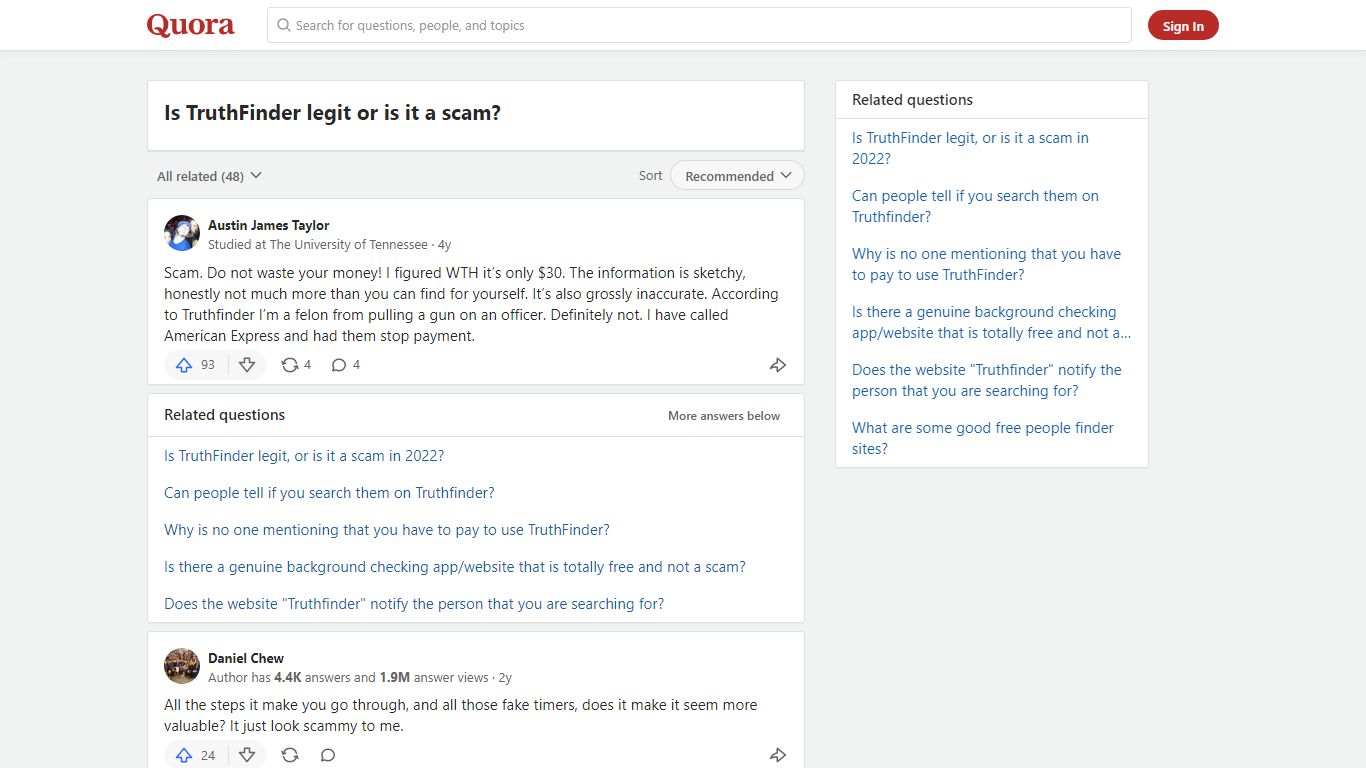 Is TruthFinder legit or is it a scam? - Quora